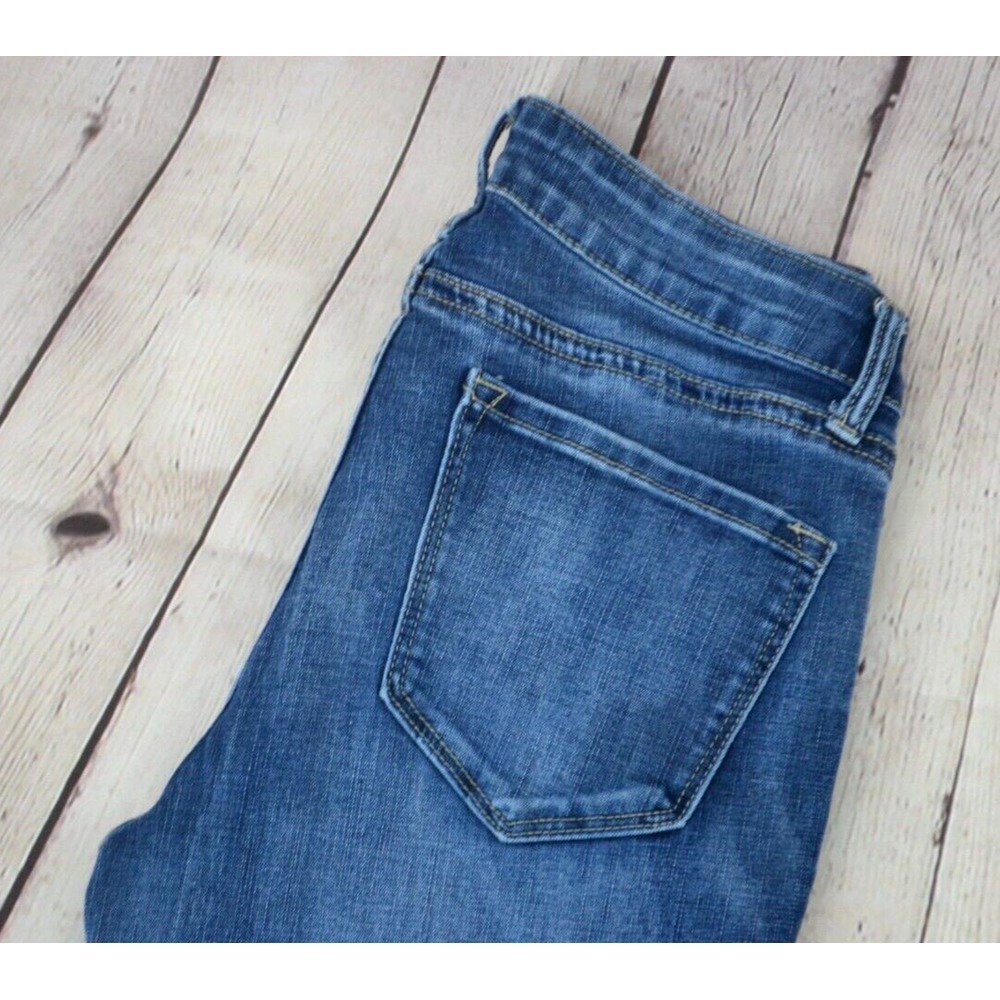 KANCAN Womens Rid Rise Skinny Stretch Denim Jeans SIZE 7/27 Distressed KC11214HD